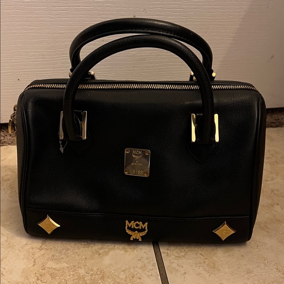 MCM Other - 3122 MCM Black and Gold Men's Briefcase